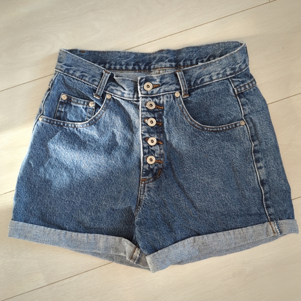Vintage Illegal Jeans Button Fly Jean Shorts 28" Waist
